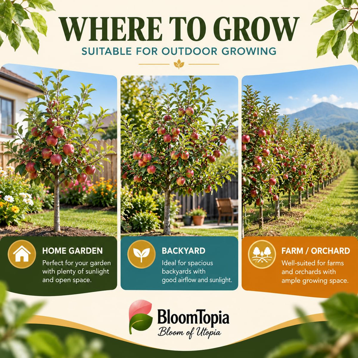 Illustrated growing locations for HRMN-99 Hariman Apple.