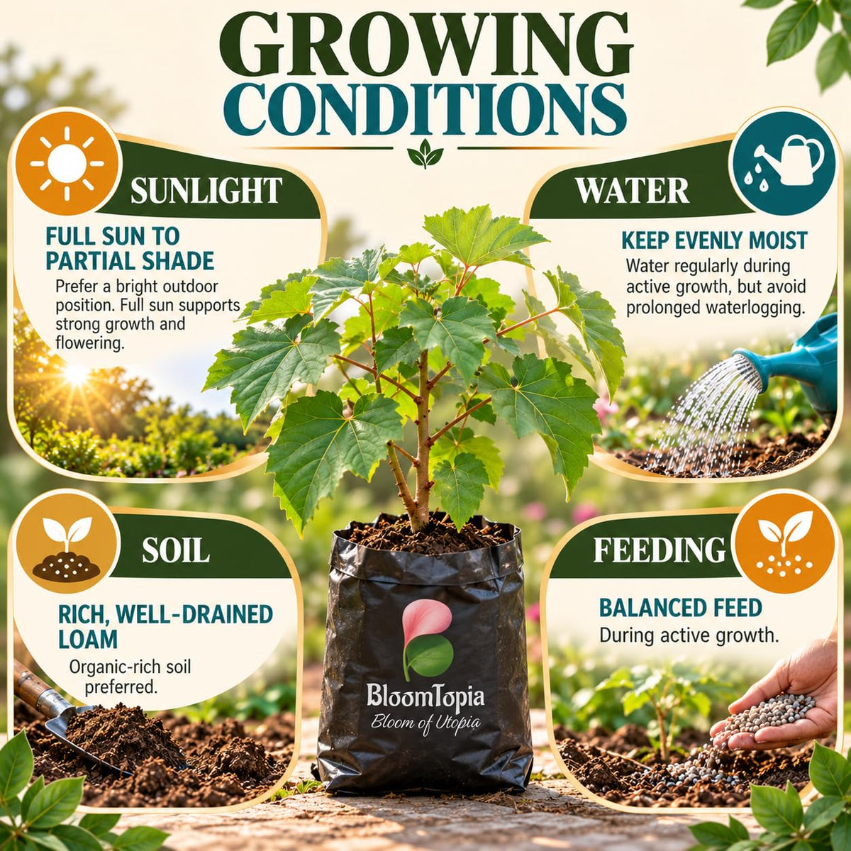 Sunlight, water, soil and feeding guide for Sthalapadma.