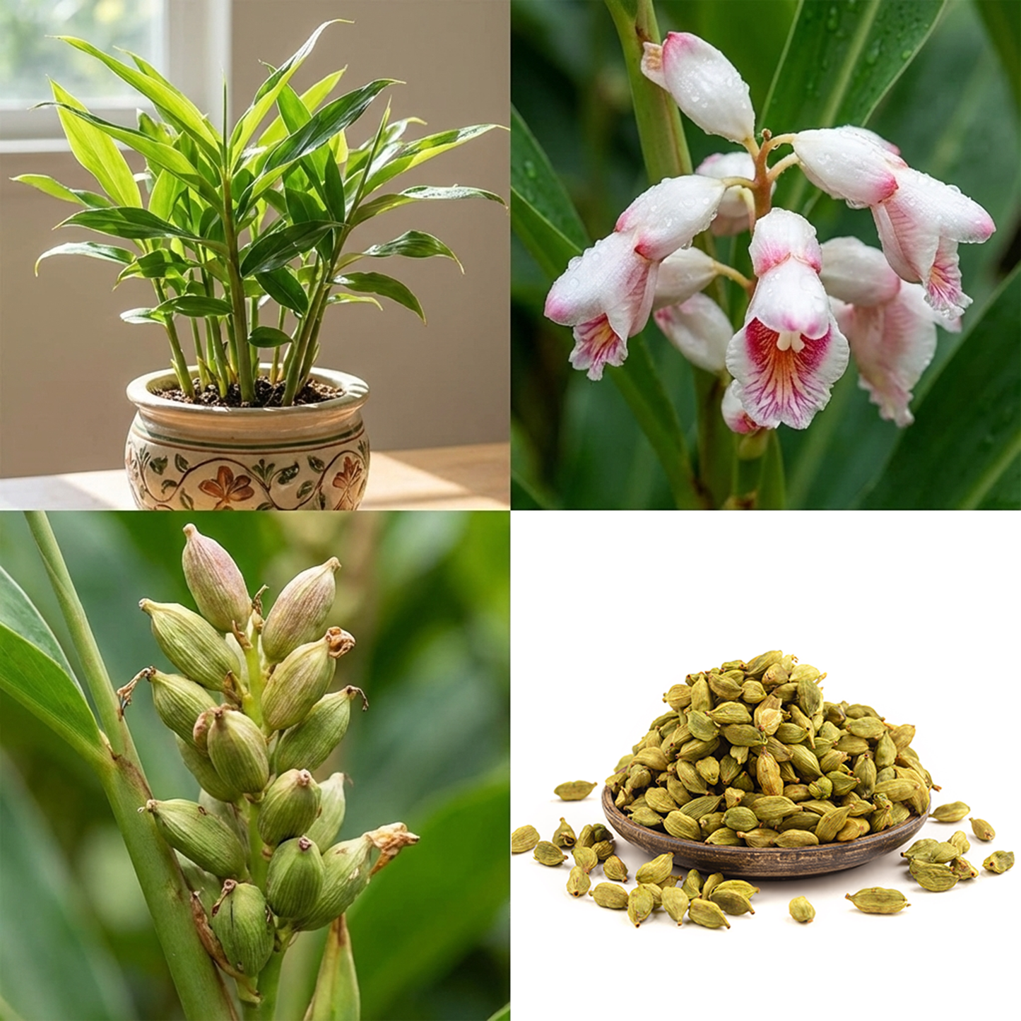 Cardamom (Choti Elaichi) Live Plant for Home Garden | Aromatic Green Spice Plant, Healthy Rooted Nursery Plant | Easy to Grow, Herb for Pots, Balcony, Terrace & Outdoor Gardening