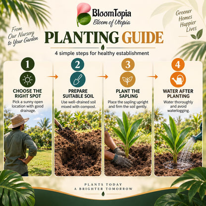 Vietnam dwarf coconut planting guide.