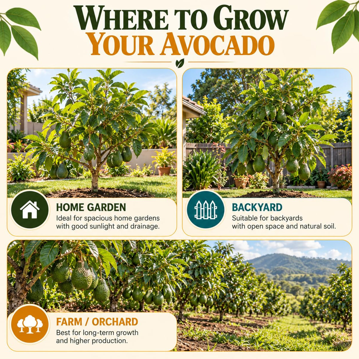 Illustrated growing locations for Avocado Grafted.