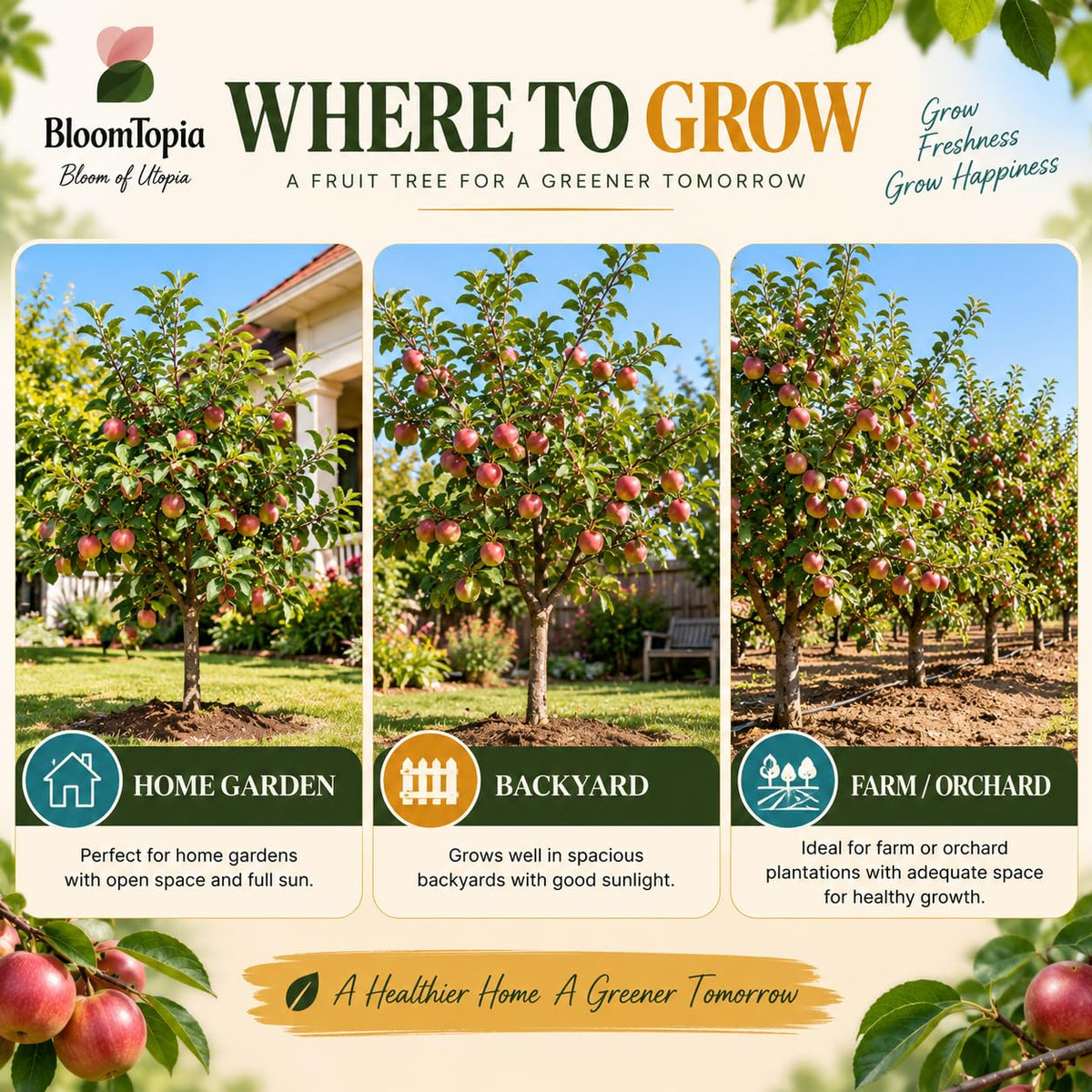 Illustrated growing locations for Ball Sundari Apple Ber Fruit.
