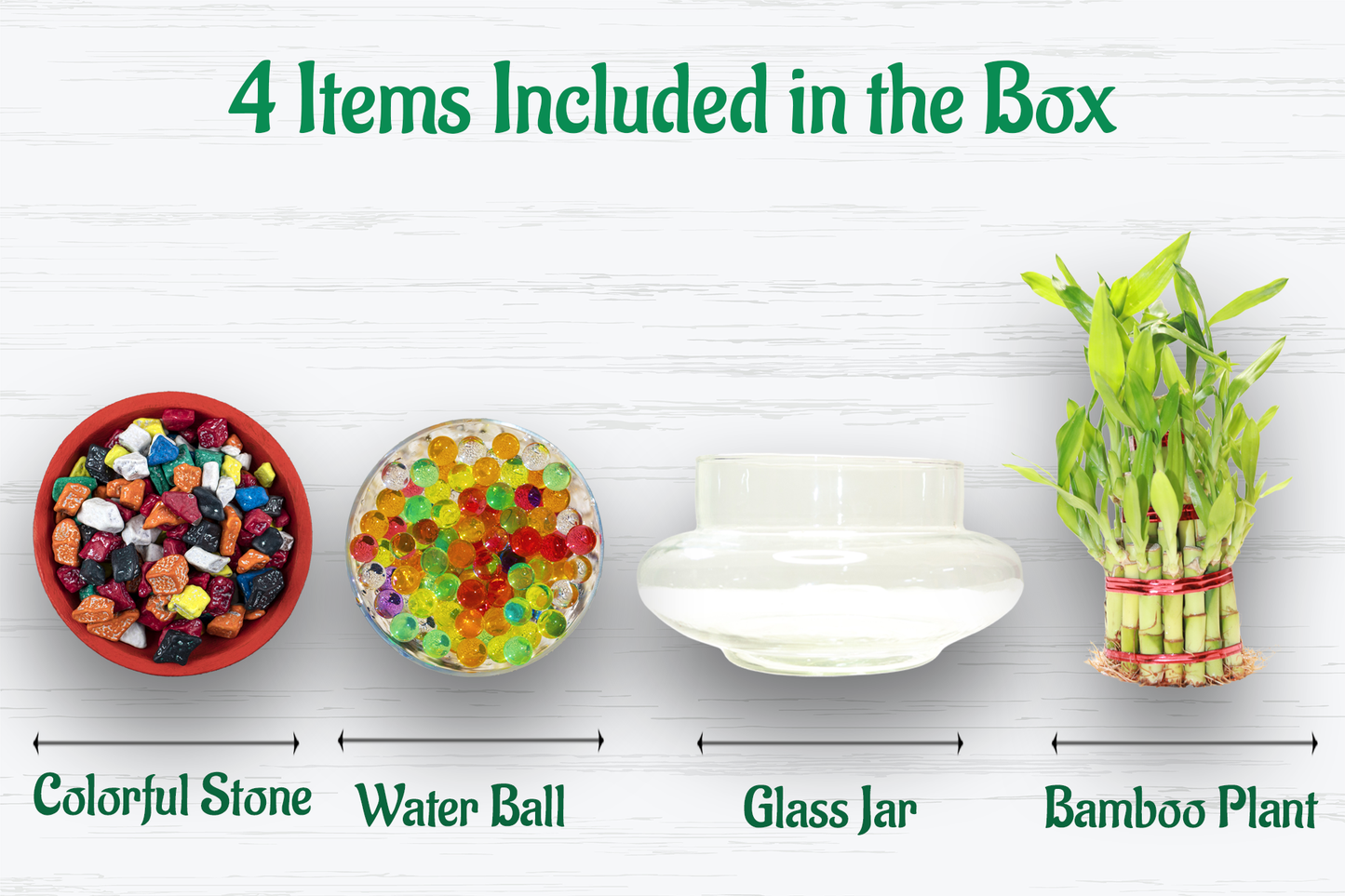 Lucky Bamboo 3 Layer Feng Shui Plant with Glass Jar | Live Indoor Plant for Home & Office | Includes Colorful Stones & Water Gel Balls | Symbol of Luck, Prosperity & Positive (Glass Bowl, 3 Layer)