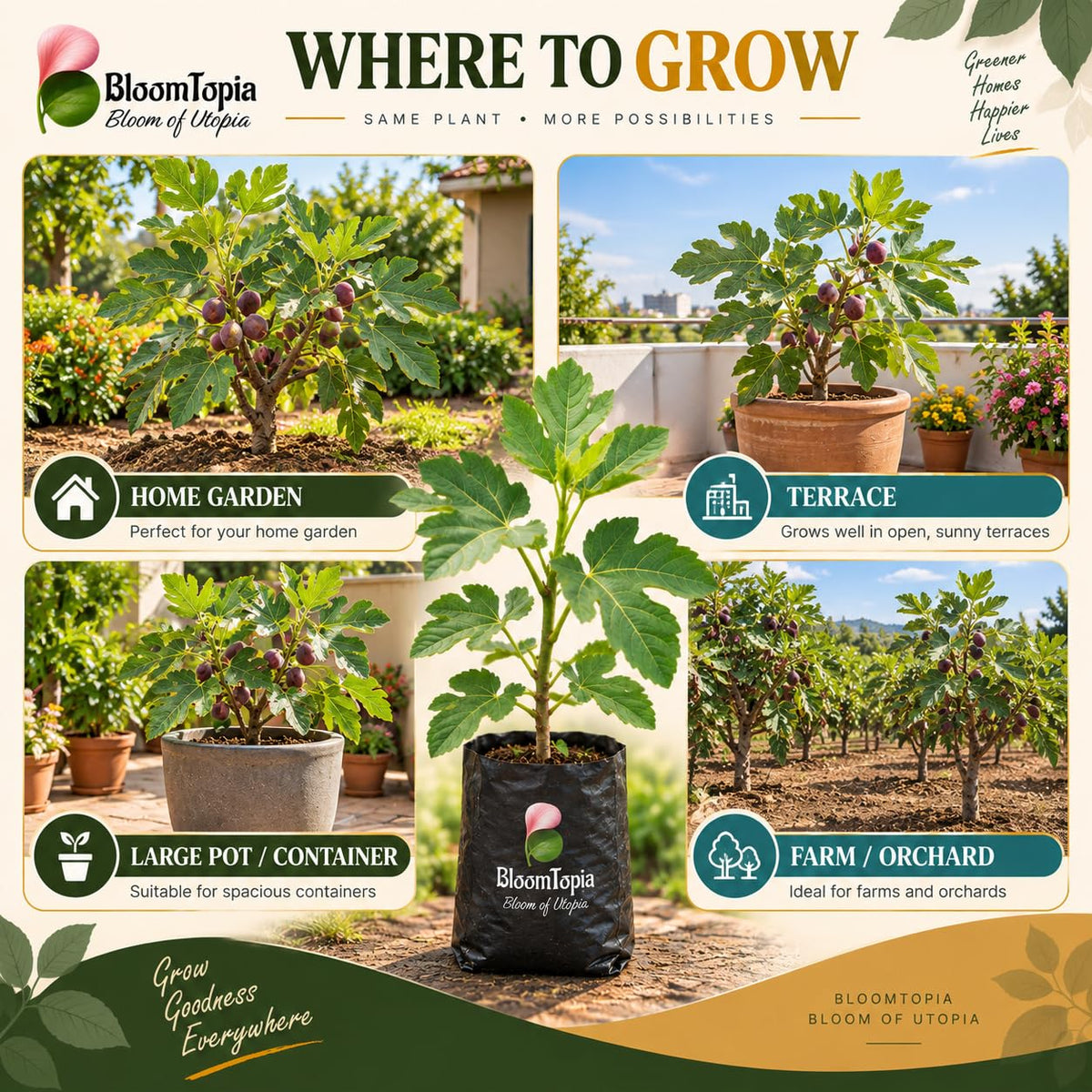 Illustrated growing locations for Poona Anjeer Fig.