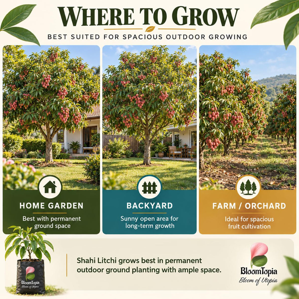 Illustrated growing locations for Muzaffarpur Shahi Litchi.