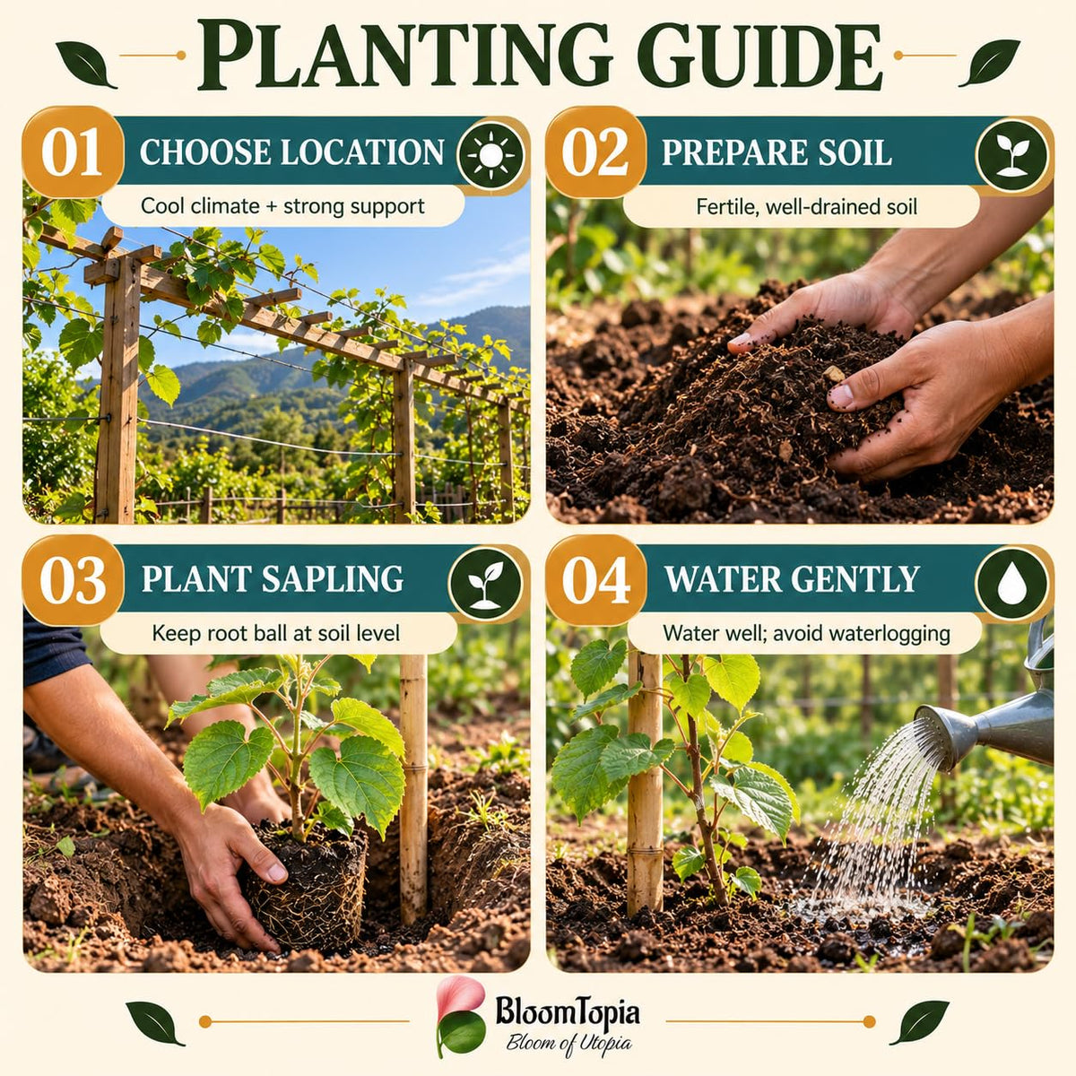 kiwi planting guide.