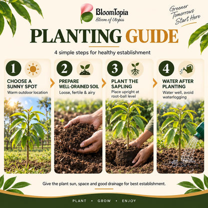 Step-by-step planting illustration for Vietnam Variety Mango.
