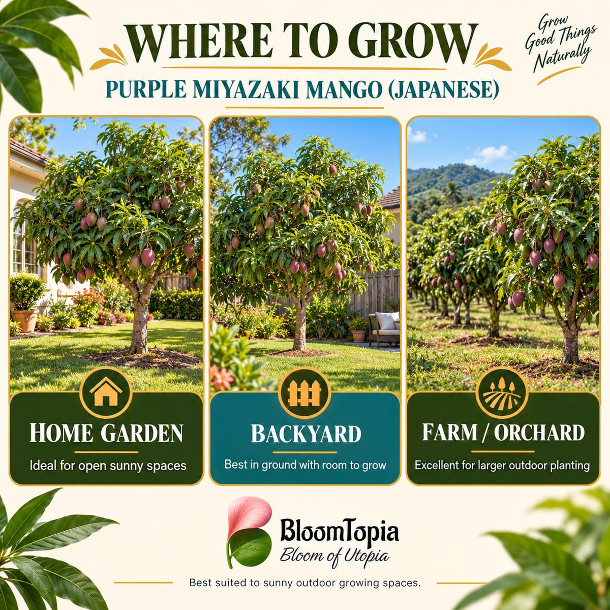Illustrated growing locations for Miyazaki Mango.