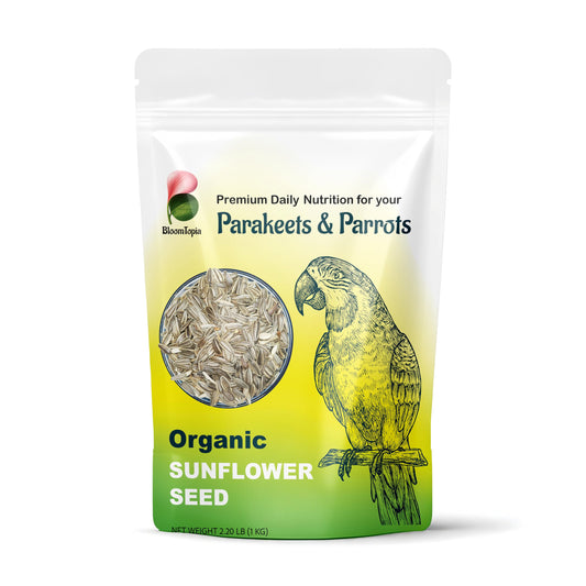 BloomTopia striped sunflower seed bird food pouch.