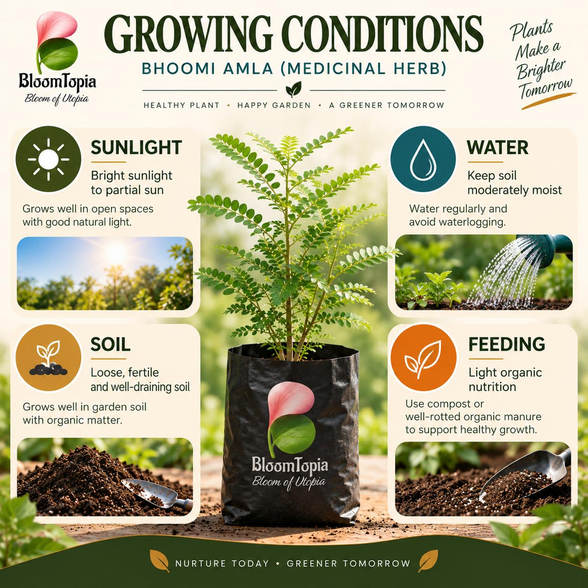 Sunlight, water, soil and feeding guide for Bhoomi Amla.