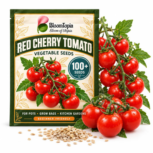 BloomTopia red cherry tomato seed pouch.