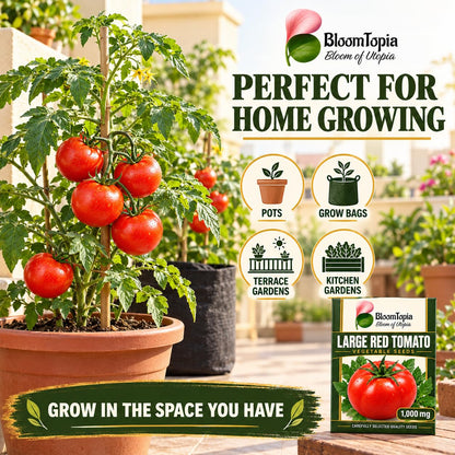 Container and garden growing options for tomatoes.