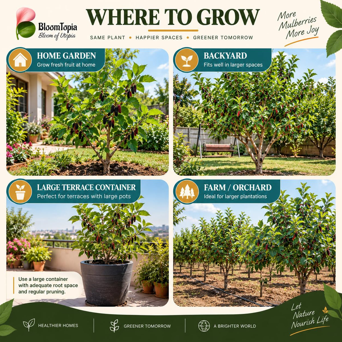 Illustrated growing locations for Chiang Mai 60 Mulberry.