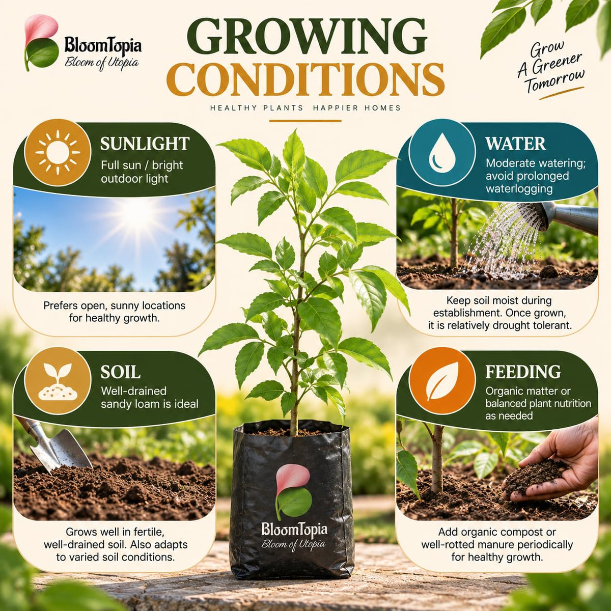 Sunlight, water, soil and feeding guide for Bel Patra Bael Bilva.