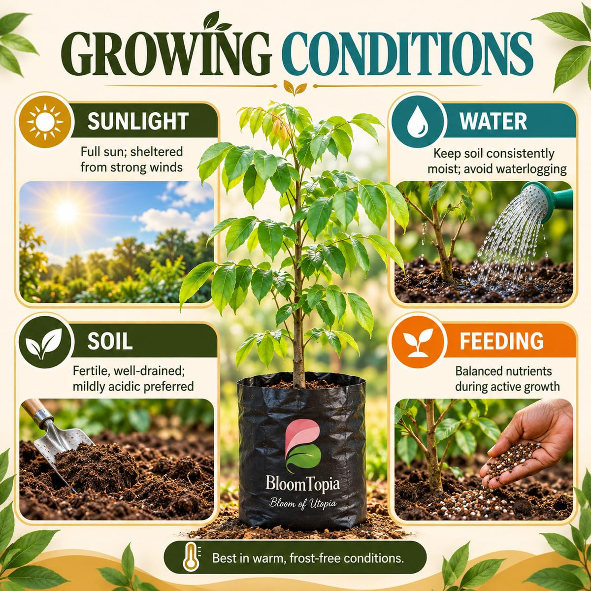 Sunlight, water, soil and feeding guide for Star Fruit (Kamranga).
