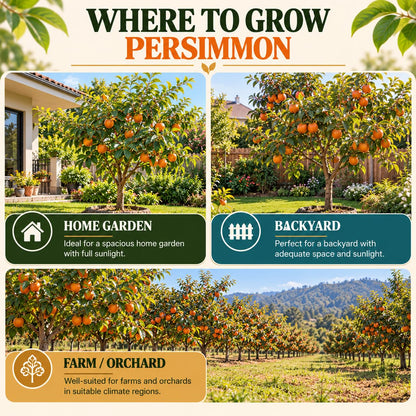 Garden and orchard growing locations for persimmon.
