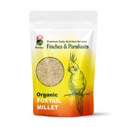 BloomTopia foxtail millet bird food pouch.