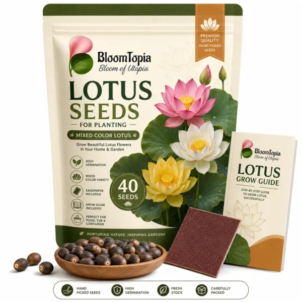 Mixed Colour Lotus Seeds – 40 Seeds