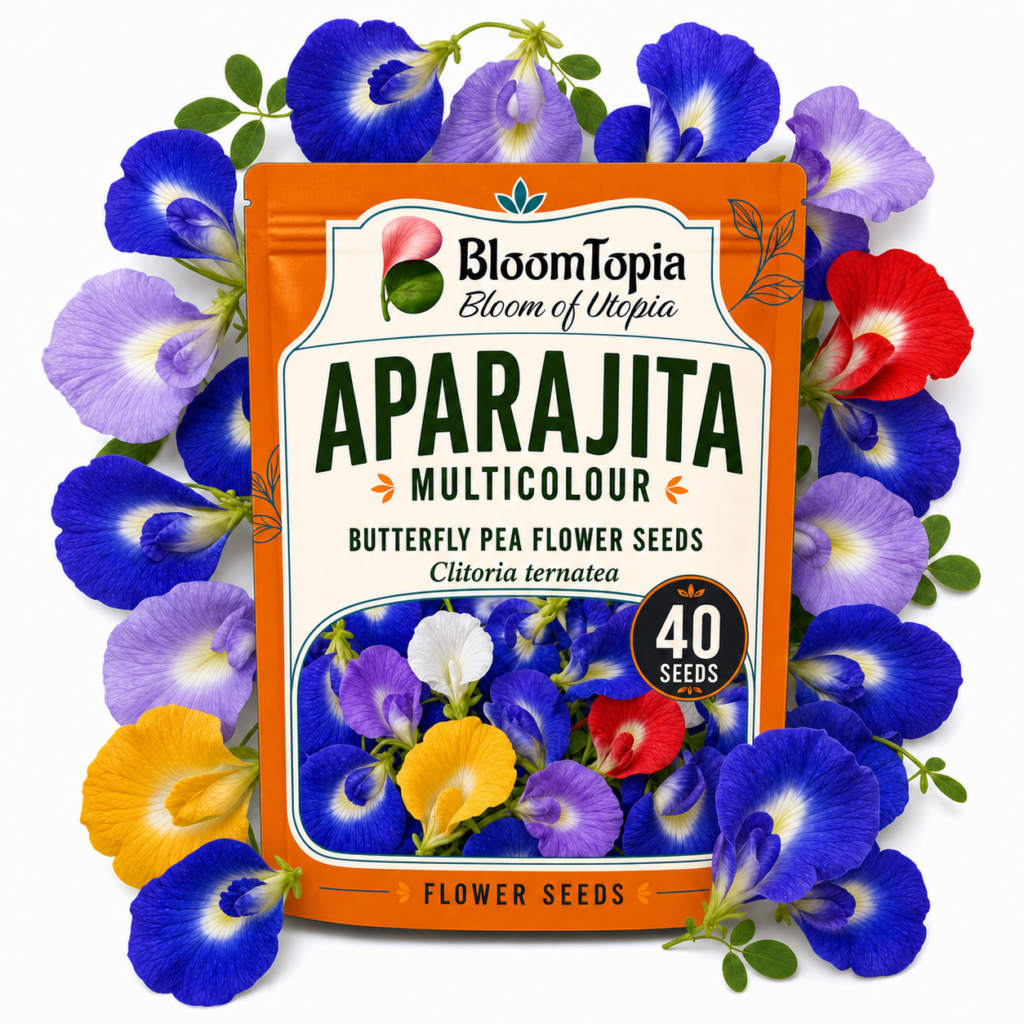 Aparajita butterfly pea flower seeds 40 pack by BloomTopia